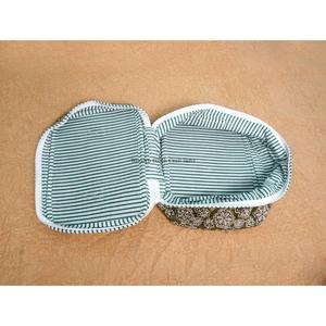 Elegant Handcrafted 3pc Quilted Vanity Pouch Set Organic Cotton Floral Motifs Water-Resistant Lining Multipurpose Storage Bags - Product Image 5