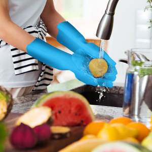 1 Paire de Gants Magiques en Silicone pour la Vaisselle, Éponge de Nettoyage Résistante à la Chaleur, Gants de Lavage pour Animaux Domestiques - Product Image 4