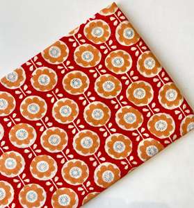 Tissu en coton imprimé à la main, motif floral indien du Rajasthan, écologique, respirant pour l'été, idéal pour les sacs - Product Image 3