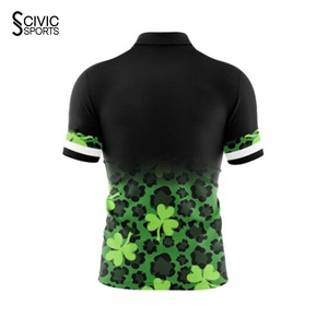 Polyester Custom 1/4 Zipper <b>Bowling</b> Shirt Quick-Dry Stand Collar Racing T-shirt Plus Size Options Full Sublimation - Product Image 6