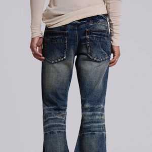 Pantalones Vaqueros de Hombre, Corte Recto, Cintura Media, Lavado Claro, Ajuste Holgado, Estilo Casual de Invierno, Desgastados, 100% Algodón Tejido - Product Image 5