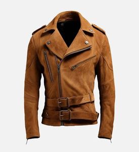 Veste en cuir pour homme, style motard, décontractée, vente en gros, prix imbattable, directement de l'usine - Product Image 1
