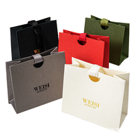 Bolsa de Compras Ecológica Reciclable Premium Clásica de Papel de Arte de 350 g/m² con Asa de Cinta, Impresión Pantone, para Supermercado
