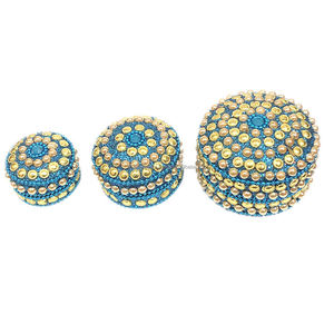 3 Pcs Set Gift Trinket <b>Box</b> for Jewelry Indian Metal Handicraft Wedding Party Favor Supplies Aluminium <b>box</b> Packing - Product Image 5