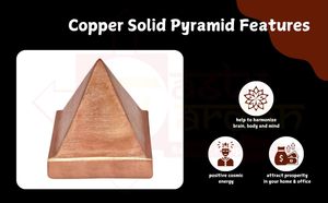 Pyramide en cuivre Yantra pour bureau, salle d'étude et lieu de travail, amélioration de la concentration, stimulant de la réussite et de la productivité - Product Image 4
