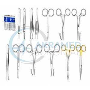 23 Pcs Manual Minor Surgery Instrument <b>Kit</b> CE & ISO13485 Certified Stainless Steel Surgical Set for Clinical General Procedures - Product Image 2