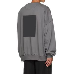 Sweat-shirt oversize uni de haute qualité pour hommes, nouveau design respirant, vente en gros 2026 - Product Image 6