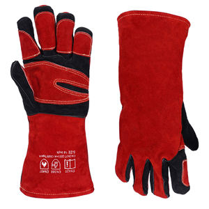 Guante de Trabajo de Cuero Vacuno Resistente al Fuego de 14 Pulgadas para Soldadura TIG MIG - Product Image 1