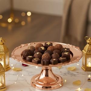 Tazón de Chocolate con Acabado de Cobre, Última Colección Árabe, Tazón para Dulces de Forma Redonda, Tazón de Chocolate de Lujo - Product Image 1