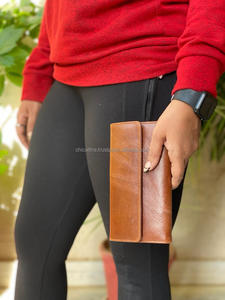 กระเป๋าคลัทช์หนังผู้หญิงสีน้ำตาลวินเทจหนังกระเป๋าคลัทช์อเนกประสงค์ - Product Image 3