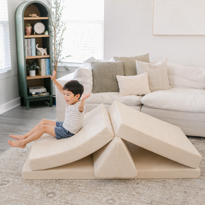 Factory Wholesale Modular <strong>Foam</strong> Children's Play <strong>Sofa</strong> Set with Convertible Design for Indoor Playroom and Bedroom Use - Product Image 1