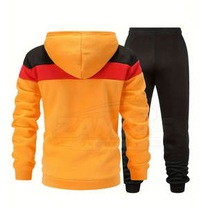 Chándales Deportivos de Manga Larga con Capucha, Color Sólido, Ropa Informal, Transpirable, con Diseño de Logotipo para Chándales de Gimnasio - Product Image 2