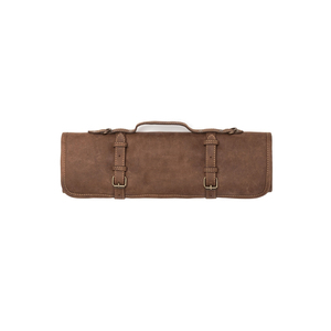 Sac de transport de luxe en cuir et toile pour couteaux, étui de rangement pour chef, organisateur d'outils de cuisine professionnels, fermeture éclair étanche, portable pour voyage - Product Image 4