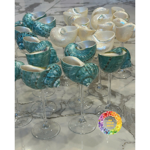 Ensemble de verres à vin écologiques faits à la main en forme de palmier tropical, capacité de 8 oz, pour la décoration de fête, collection de verrerie de luxe de style côtier - Product Image 6