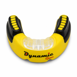 Protège-dents ajustable Dynamic Gears, écologique, jaune et noir, en EVA, équipement de protection sportive, boxe, adultes, léger, non toxique - Product Image 1