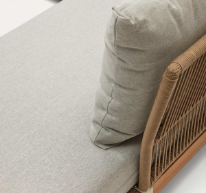 Juego de Sofás de Jardín de Lujo para Exteriores, con Detalles de Cuerda Tejida y Estructura de Madera de Teca Sólida, para Hotel, Villa, Resort, Patio, Terraza, Premium - Product Image 2