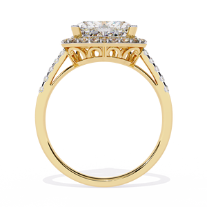 Anillo de Compromiso de Lujo con Corte Corazón de 1.5 Quilates, Cultivado en Laboratorio, con Halo, Oro Sólido de 14K, Certificado IGI, Diamante VS1 E, para Aniversario o Boda - Product Image 2