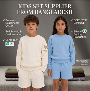 Ensemble sweat-shirt et short en molleton français 100% coton écologique pour hommes, avec logo personnalisé, décontracté, deux pièces, pour 2 à 12 ans - Product Image 1