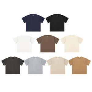 Camiseta Personalizada de Alta Calidad con Hombros Caídos, Cuello Grueso de 350 g/m², Lisa, 100% Algodón, de Lujo para Hombre - Product Image 2