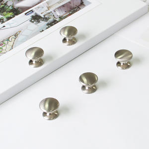 Factory Direct <b>Round</b> Zinc Alloy Cabinet Knob Minimalist <b>Brushed</b> Drawer Handle Modern Furniture Hardware for Kitchen Bathroom - Product Image 2