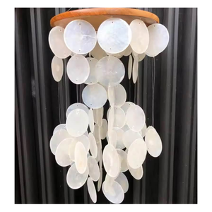 Pendentif Disque Double Trou en Coquille d'Ormeau Naturelle Fait Main, Cercle Blanc Irisé, Ornement Suspendu Moderne de Luxe pour Artisanat Domestique - Product Image 1