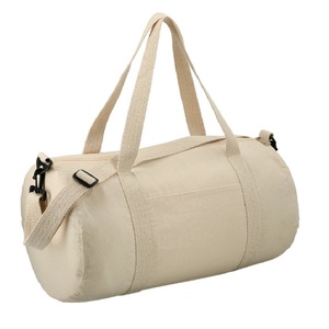 Sac de sport en toile couleur beige avec fermeture éclair, tissu durable, style décontracté pour l'exercice et le fitness - Product Image 1