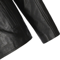 Veste en cuir pour homme de haute qualité, écologique, respirante, tricotée, style motard, décontractée, streetwear, coupe-vent, hiver