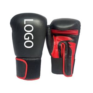 Guantes de Boxeo de Cuero Personalizados con Cierre de Velcro Ajustable en la Muñeca para Entrenamiento de Muay Thai Unisex - Product Image 3