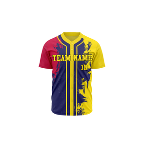 OEM Custom Made Your Own Design Sublimation Digital Print <b>Stitched</b> Breathable Baseball Jersey - Product Image 1