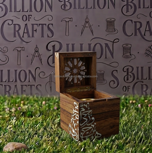Wooden <b>Incense</b> Burner <b>Box</b> Aromatic <b>Incense</b> Holder Handcrafted <b>Incense</b> Case with Floral Carved Lid - Product Image 1