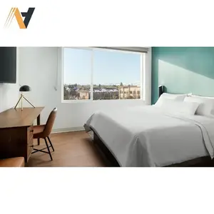 免费设计专业定制木制酒店床、桌椅套装迪拜3-5星级酒店客房卧室套装