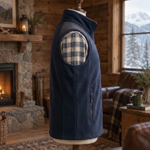 Stylish fleece <b>vest</b> with warm soft material comfortable sleeveless design durable construction and practical pockets for casual - Product Image 4