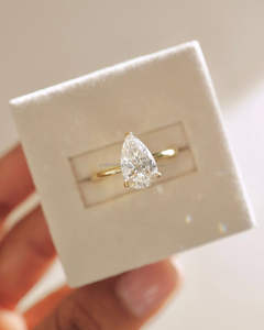 IGI/GIA Lab Grown Cut Diamond Vintage 14K Anillo de boda/compromiso amarillo Unisex Oro blanco fino para fiesta de aniversario-Worthy - Product Image 1