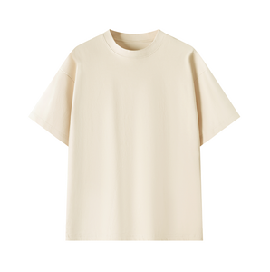 เสื้อยืดโอเวอร์ไซส์ทรงใหญ่ คอใหญ่ ไหล่ตก พิมพ์โลโก้ตามสั่ง ผ้าหนา 330gsm คุณภาพสูง สำหรับผู้ชาย สไตล์สตรีทแวร์ - Product Image 3