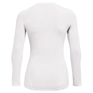 Camiseta de Compresión Blanca de Manga Larga, Cuello Redondo, Corte Ajustado, Capa Base - Product Image 2