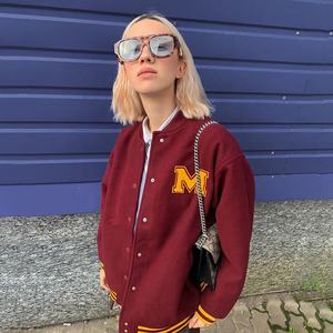 High Quality <b>Men's</b> Varsity <b>Jacket</b> Stand Windproof Wool Polyester Winter New Design OEM Service for Baseball Varsity <b>Jacket</b> - Product Image 5