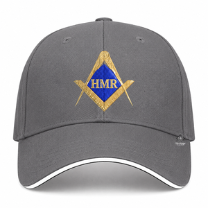 Casquette de baseball élégante en coton à visière incurvée, style franc-maçon, pour la Sœurité et les confréries grecques, avec emblèmes maçonniques hérités - Product Image 5