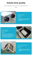 Purificateur d'air frais commercial avec unité de ventilation à récupération de chaleur et filtre pour hôtel, villa, bureau, système de purification de l'air intérieur