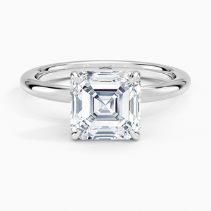 Anillo BOJ 0146 con Corte Asscher, Plata 925, Engaste Manon, Anillo Solitario con Diamante de 2ct, Color D, VVS1, Moissanita GRA, Precio Bajo en Oferta - Product Image 1