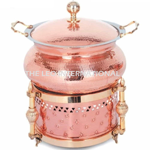 Durable Copper Metal Chafing Dish for <b>Buffet</b> <b>Tables</b> Ideal for Professional Food Service Commercial Use - Product Image 3