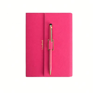Luxury Elegance Multifunctional <b>A5</b> B6 <b>Notebook</b> Girls Gift Flexible PU Leather Cover <b>Spiral</b> Pen Holder Journal Diary Custom Color - Product Image 2