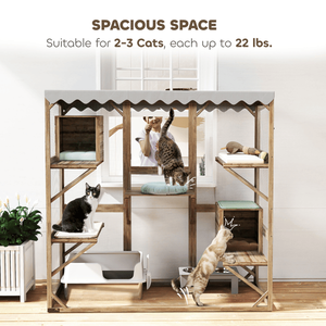 Pet <b>Cage</b> Indoor <b>Cat</b> Enclosure with Comfort and Style - Product Image 5