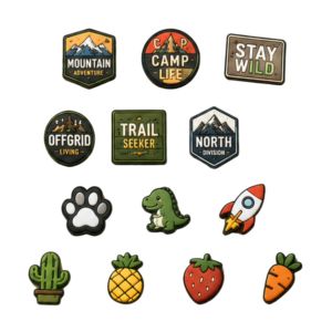Custom Shape Soft PVC Rubber Patches 2D 3D Embossed Logo Badge Waterproof Durable Sew On Velcro for <b>Hats</b> <b>Bags</b> Clothing Backpacks - Product Image 3