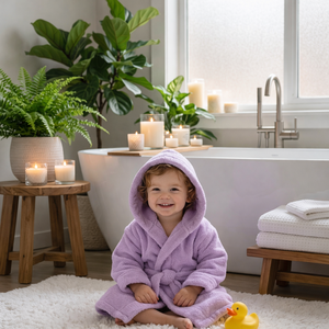 Puddle Pals Albornoz Infantil con Capucha de Algodón BCI de Rizo Liso, Suave y Absorbente, para Recién Nacidos, Spa, Marca Privada, Logotipo Personalizado, OEM, para Baño y Armario - Product Image 4