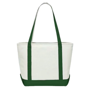 Sac fourre-tout spacieux en toile de plage, fabrication sur mesure, fermeture à plusieurs fermetures éclair, réutilisable, résistant, en toile 100% coton - Product Image 2