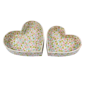 Plateau en MDF fait main en forme de cœur avec motif de fruits, élégant, vintage, rustique, plateau de service décoratif pour la maison, cadeau - Product Image 6