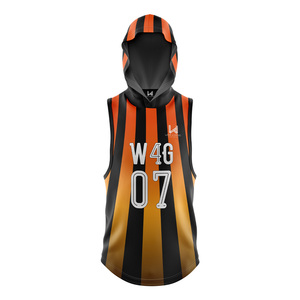 Maillots de football à drapeau 7V7 personnalisés avec nom d'équipe, à capuche et sans manches, imprimés par transfert thermique, respirants et à séchage rapide - Product Image 4