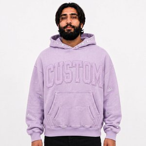 Fabricante de Sudaderas Personalizadas para Hombre, Sudadera con Estampado Puff, Felpa Gruesa, Talla Grande, Suministro para Compradores Minoristas de EE. UU. - Product Image 1