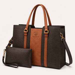 Sac fourre-tout en cuir véritable de style premium, style vintage, deux poignées, fermeture à glissière, design antivol, utilisation quotidienne, porté épaule - Product Image 3