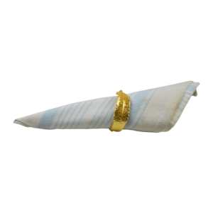 Anneau de serviette en métal de forme ronde avec finition plaquée or, pour la décoration d'événements, de fêtes et de traiteurs - Product Image 3